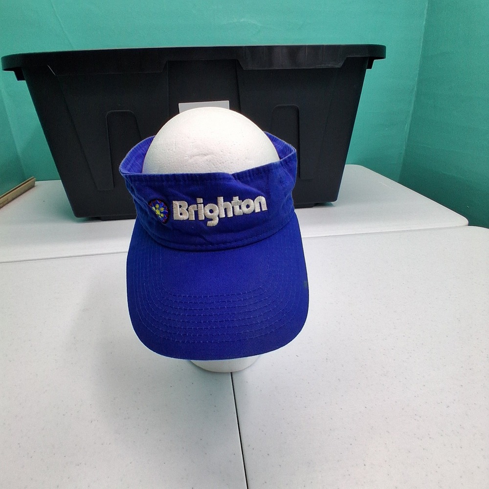 Brighton Sun Visor OS Blue Embroidered Logo Sporty Tenniscore Golf Hat